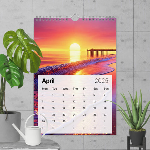 Evening Sea Sunset Art Wall calendar 2025 - From Sea To Shining Art