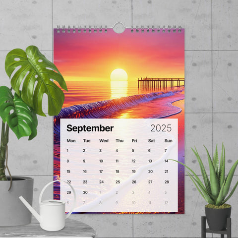 Evening Sea Sunset Art Wall calendar 2025 - From Sea To Shining Art