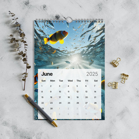 Sunbeams Beneath the Waves Wall Calendar 2025 - From Sea To Shining Art