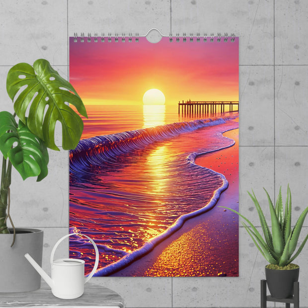 Evening Sea Sunset Art Wall calendar 2025 - From Sea To Shining Art