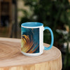 Sunset Sea Wave Art Mug with Color Inside - From Sea To Shining Art
