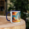 Sunset Sea Wave Art Mug with Color Inside - From Sea To Shining Art