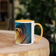 Sunset Sea Wave Art Mug with Color Inside - From Sea To Shining Art