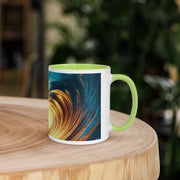 Sunset Sea Wave Art Mug with Color Inside - From Sea To Shining Art
