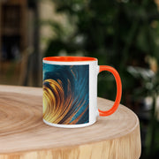 Sunset Sea Wave Art Mug with Color Inside - From Sea To Shining Art