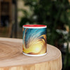 Sunset Sea Wave Art Mug with Color Inside - From Sea To Shining Art