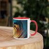 Sunset Sea Wave Art Mug with Color Inside - From Sea To Shining Art