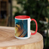 Sunset Sea Wave Art Mug with Color Inside - From Sea To Shining Art
