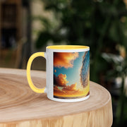 Sunset Sea Wave Art Mug with Color Inside - From Sea To Shining Art