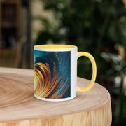 Sunset Sea Wave Art Mug with Color Inside - From Sea To Shining Art
