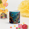 Underwater Sea Element Art White glossy mug - From Sea To Shining Art