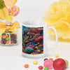 Underwater Sea Element Art White glossy mug - From Sea To Shining Art