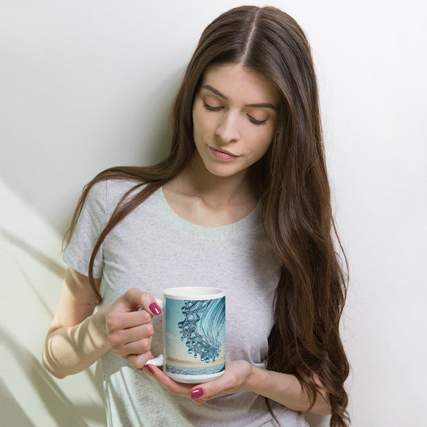 Serenade of the Surf Art White glossy mug - From Sea To Shining Art