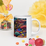 Underwater Sea Element Art White glossy mug - From Sea To Shining Art