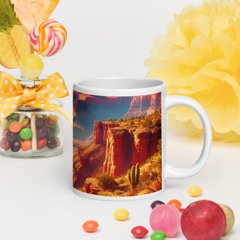 White glossy mug - From Sea To Shining Art